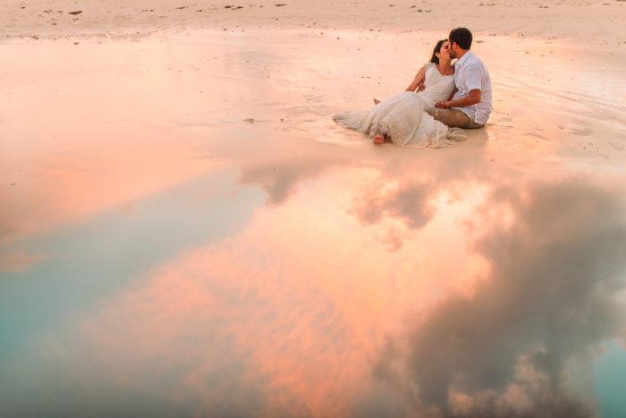 Cozumel Photographer | Beach Trash The Dress | Aracely + Dario