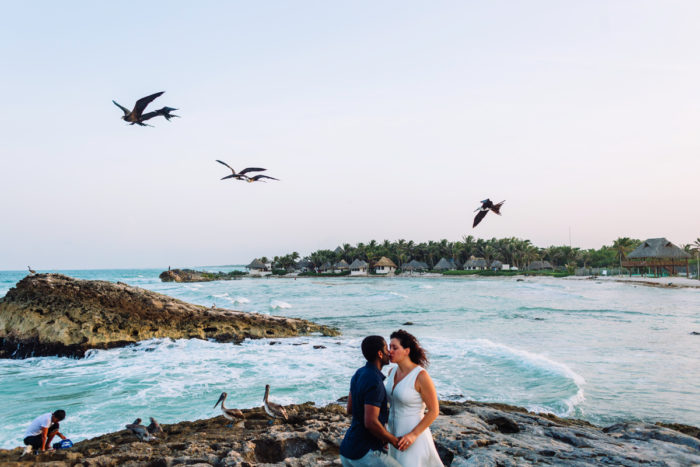 Tulum Engagement Pictures at El Pez | Lisa + Brian