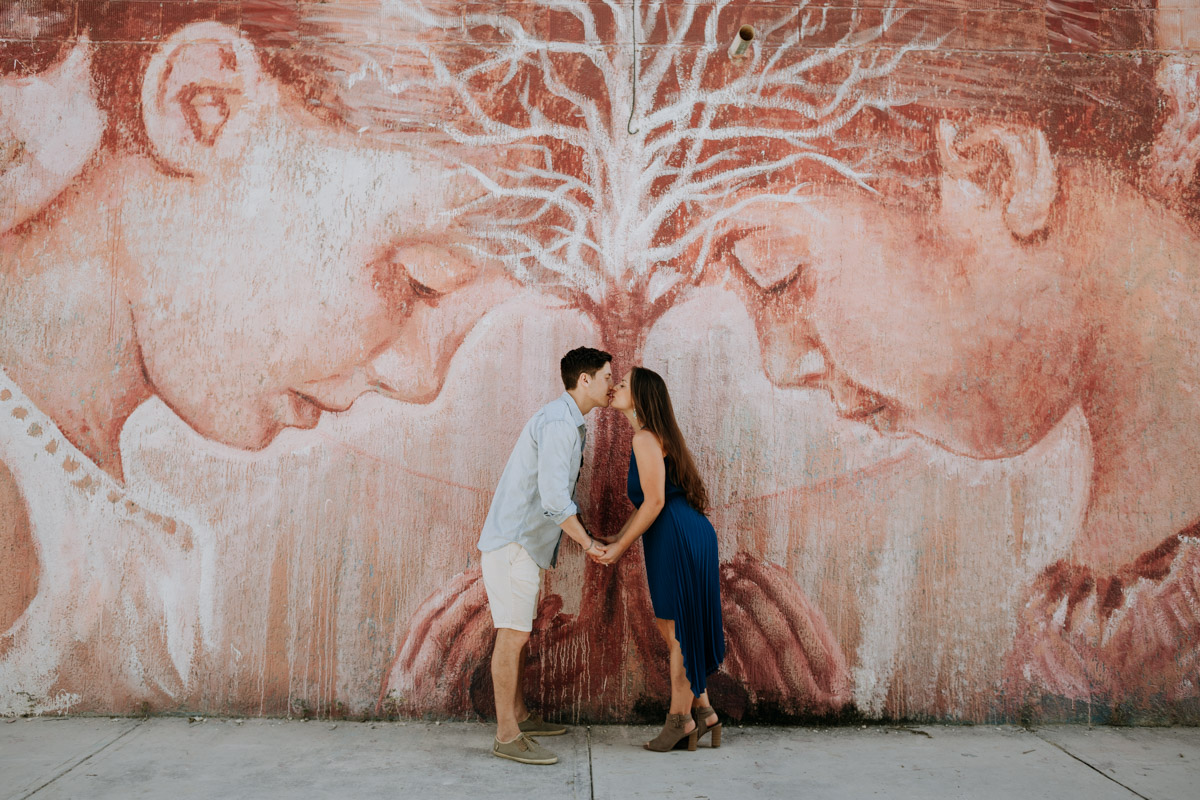 Colorful Engagement Pictures on Tulum Town