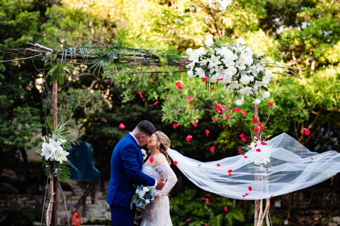 Sandos Caracol Cenote Wedding Photos | Alma + Jason