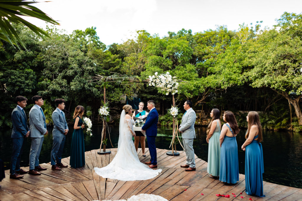 Sandos Caracol Cenote Wedding Photos