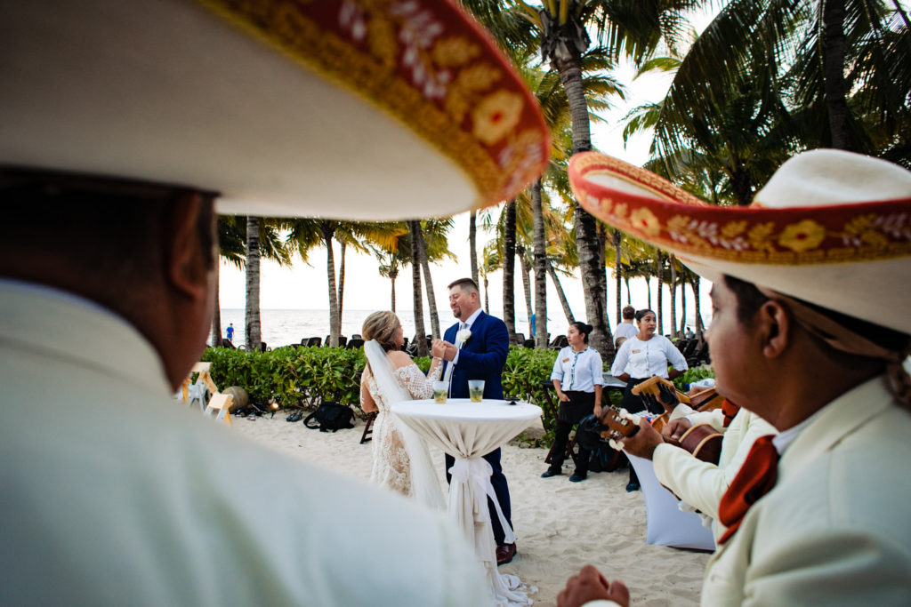 Sandos Caracol Cenote Wedding Photos The Mariachi Playing