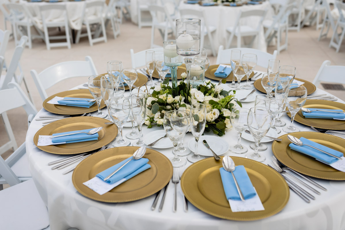 Wedding table set up Cancun