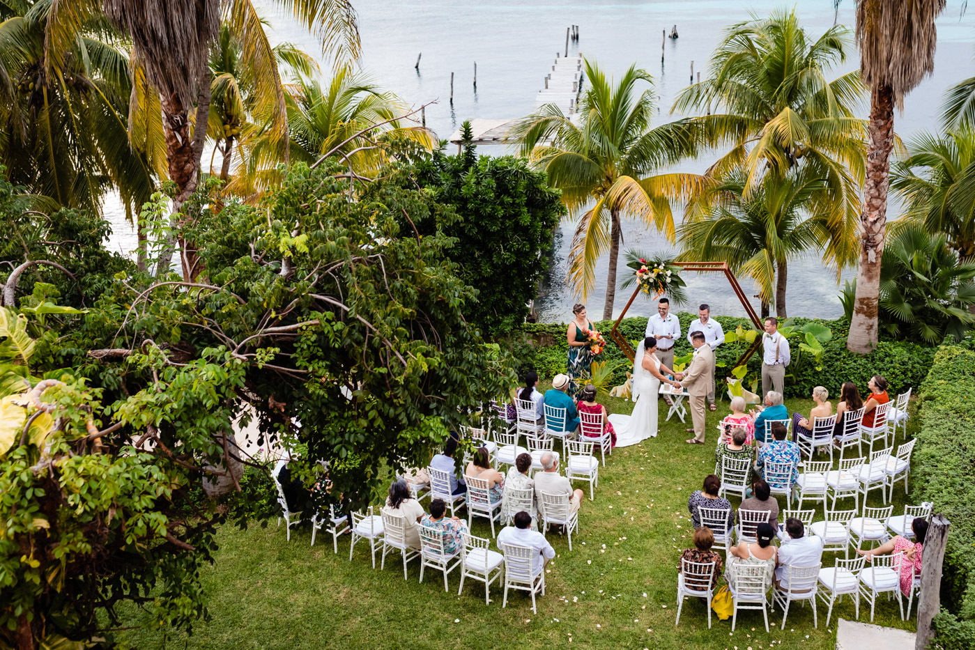 Scenic wedding View Isla Mujeres 