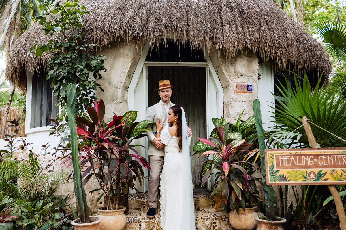 Dos Ceibas Tulum Hotel Entrance in Wedding 