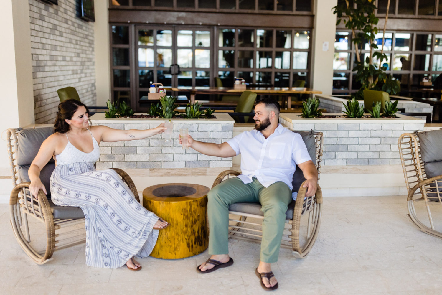Nice couple relaxed at Hyatt Cancun Ziva