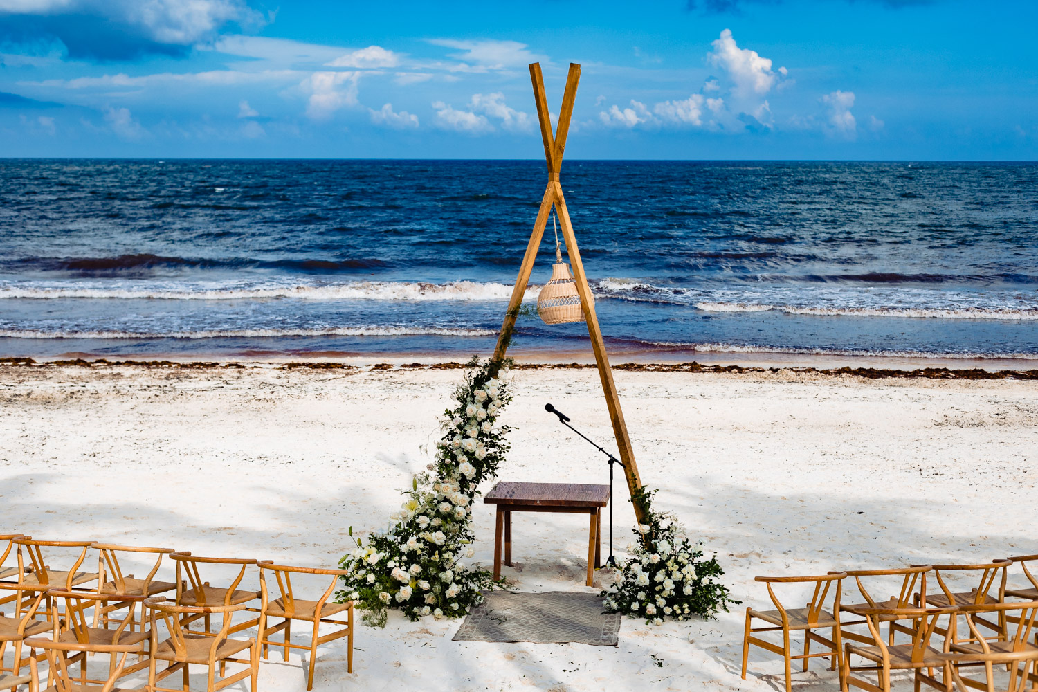 Wedding decorations at the Riviera Maya