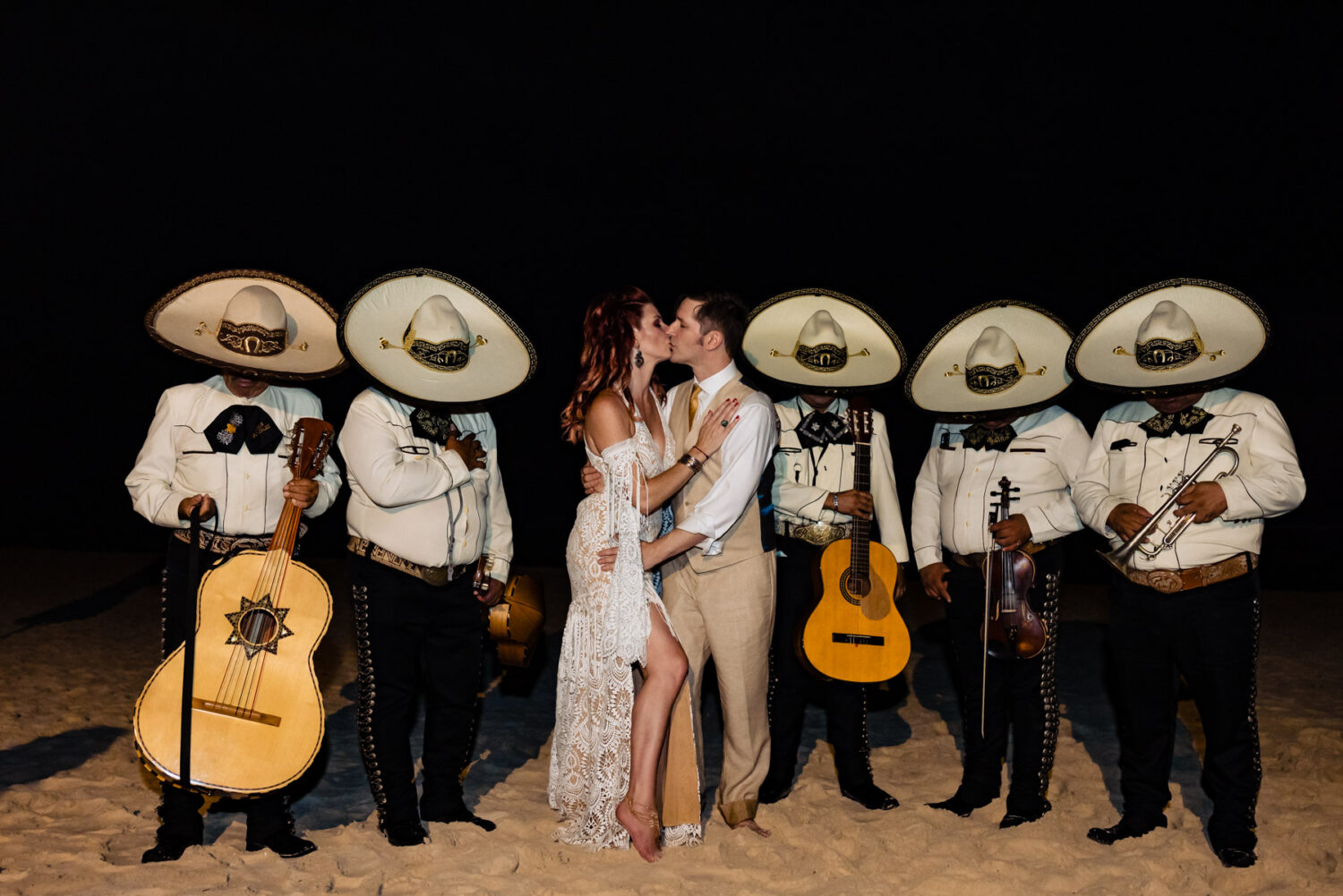 Bride with mariachis