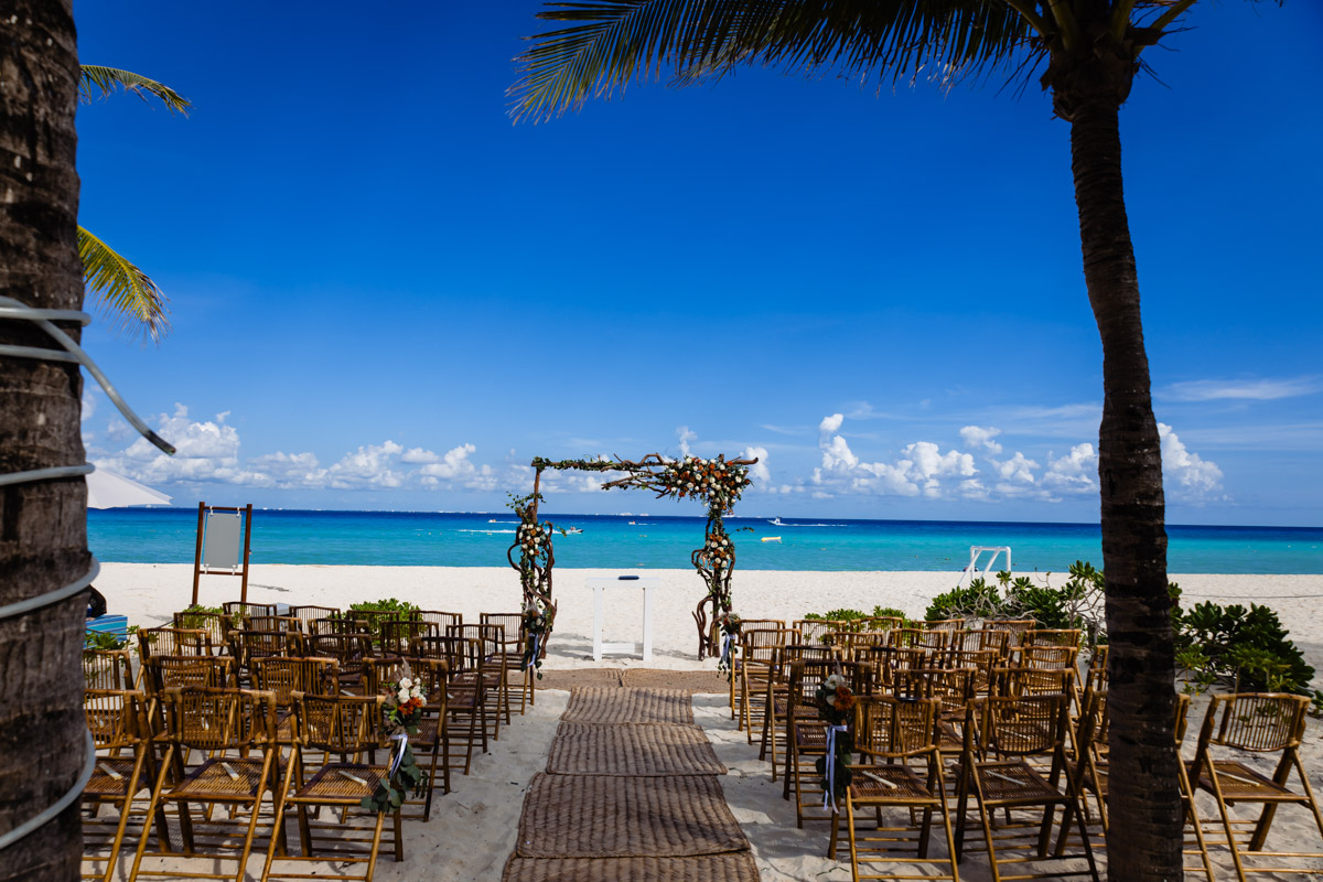 Sandos Playacar Beach Wedding