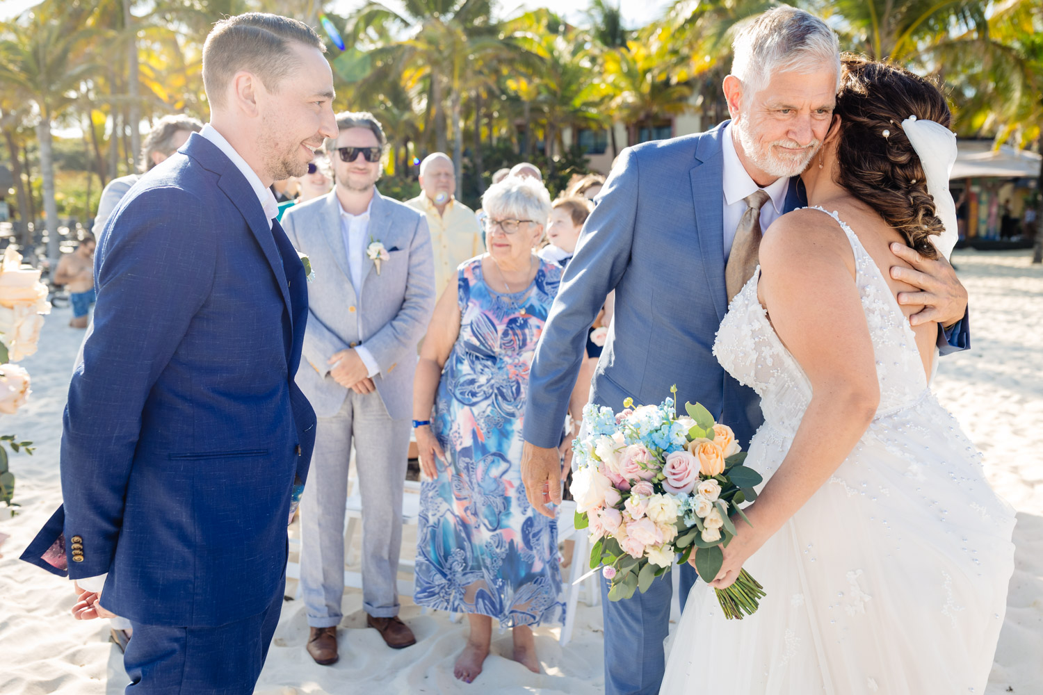 Beach Wedding in Sandos Playacar