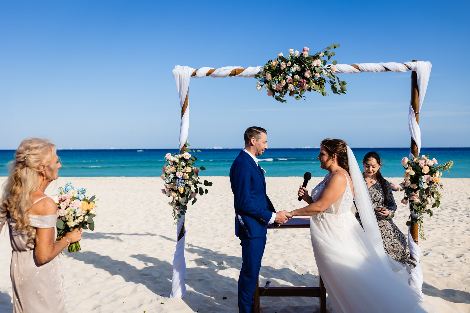 Beach Wedding in Sandos Playacar