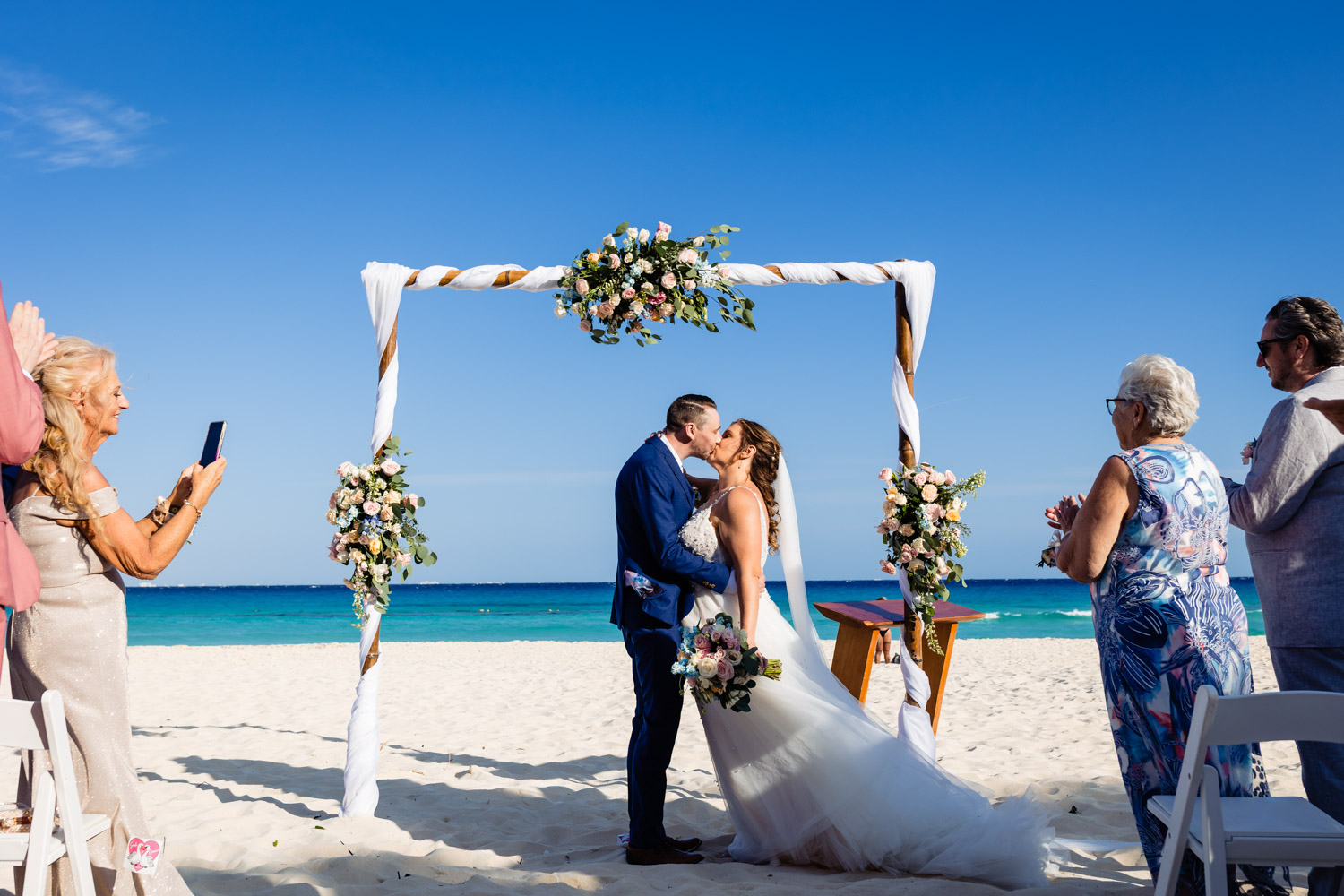 Beach Wedding in Sandos Playacar