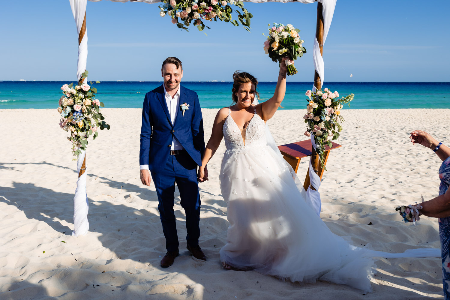 Beach Wedding in Sandos Playacar