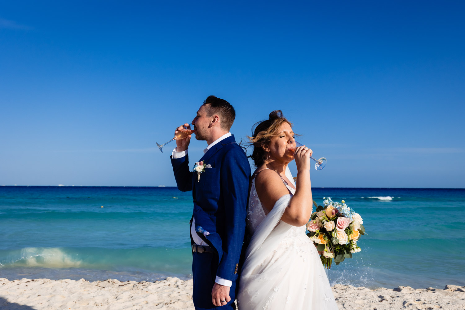Beach Wedding in Sandos Playacar