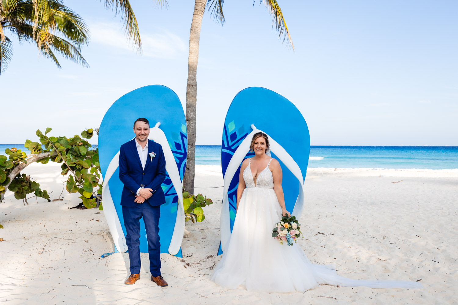 Beach Wedding in Sandos Playacar