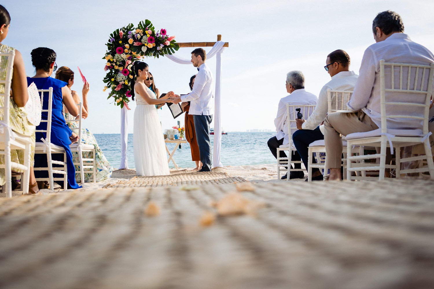 Stunning Beach Wedding Photos in Isla Mujeres
