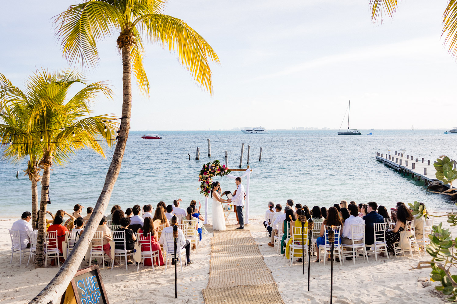 Stunning Beach Wedding Photos in Isla Mujeres