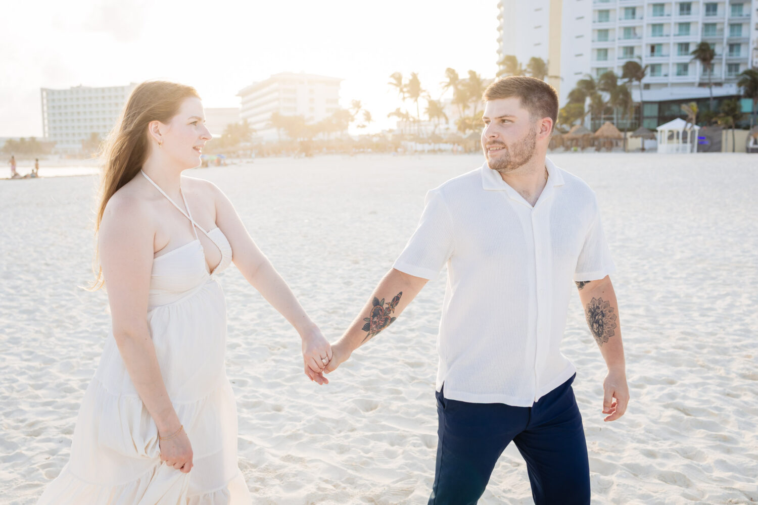 Sunset Engagement Photos Cancun 