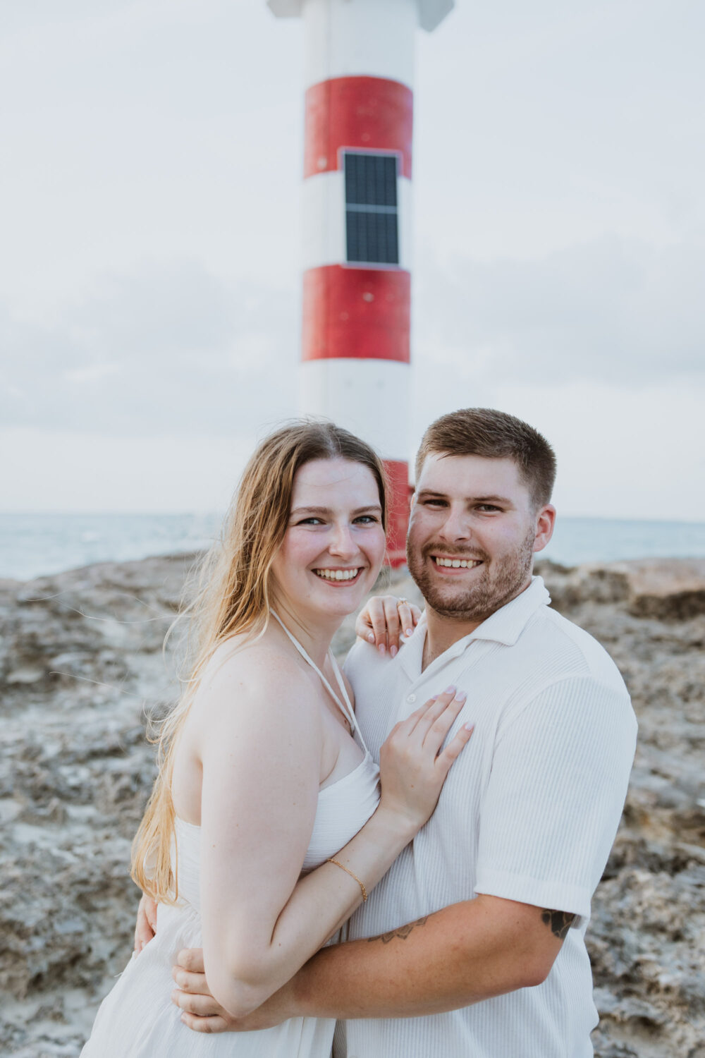Picture at the lighthouse Cancun
