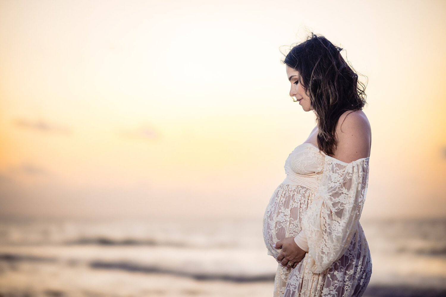 maternity photoshoot Playa del Carmen beach