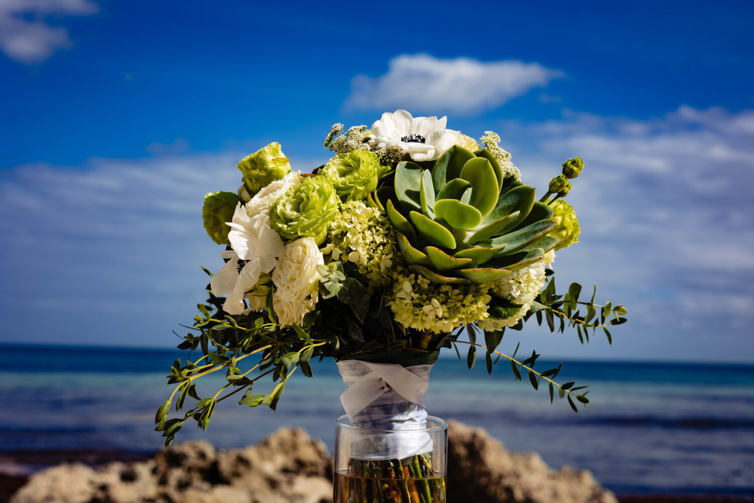 Wedding bouquet in Tulum