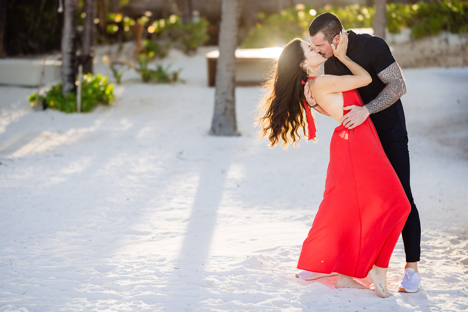 Tulum photographer couple session on the beach