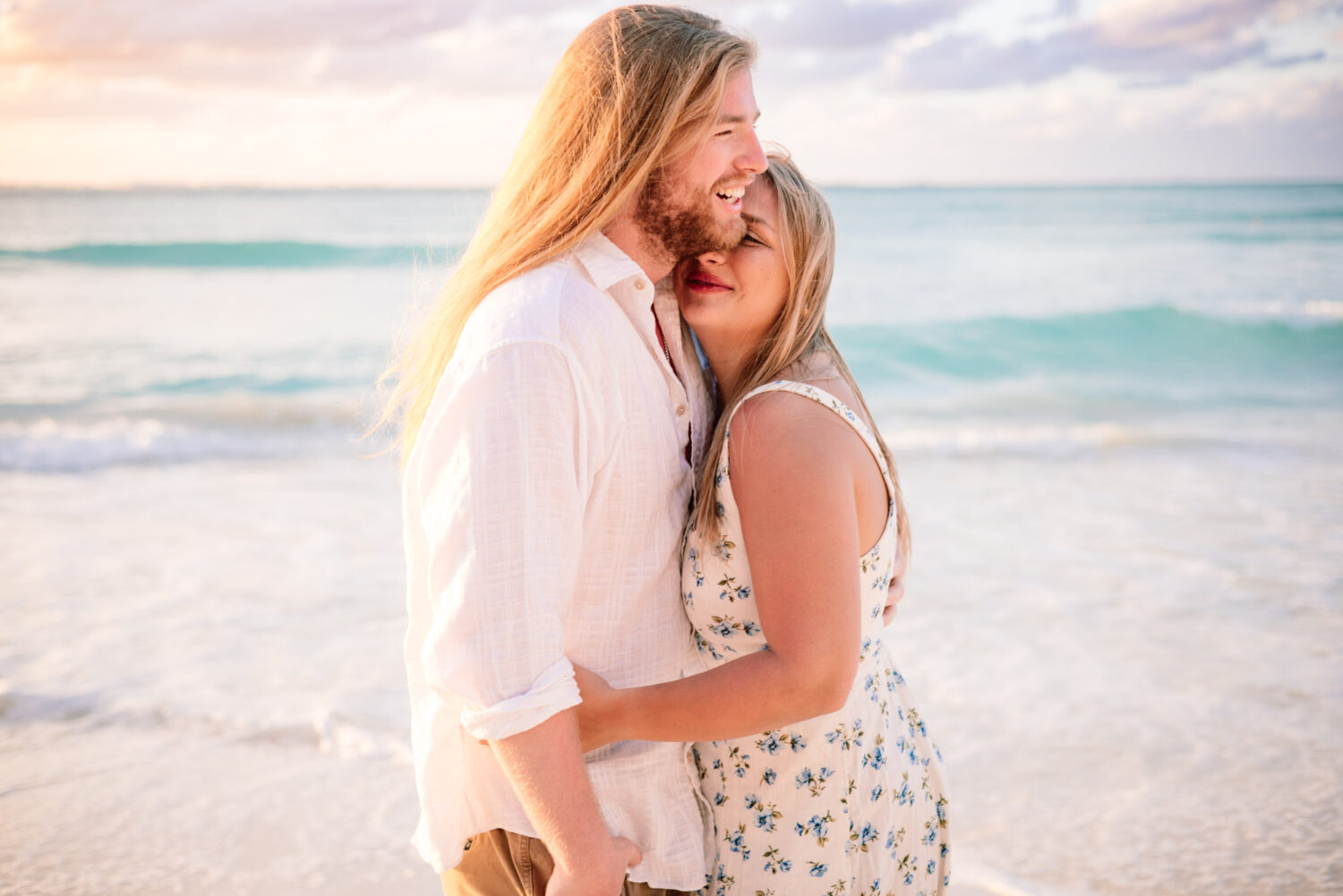 sunset couples session Playa Norte Isla Mujeres Caribbean