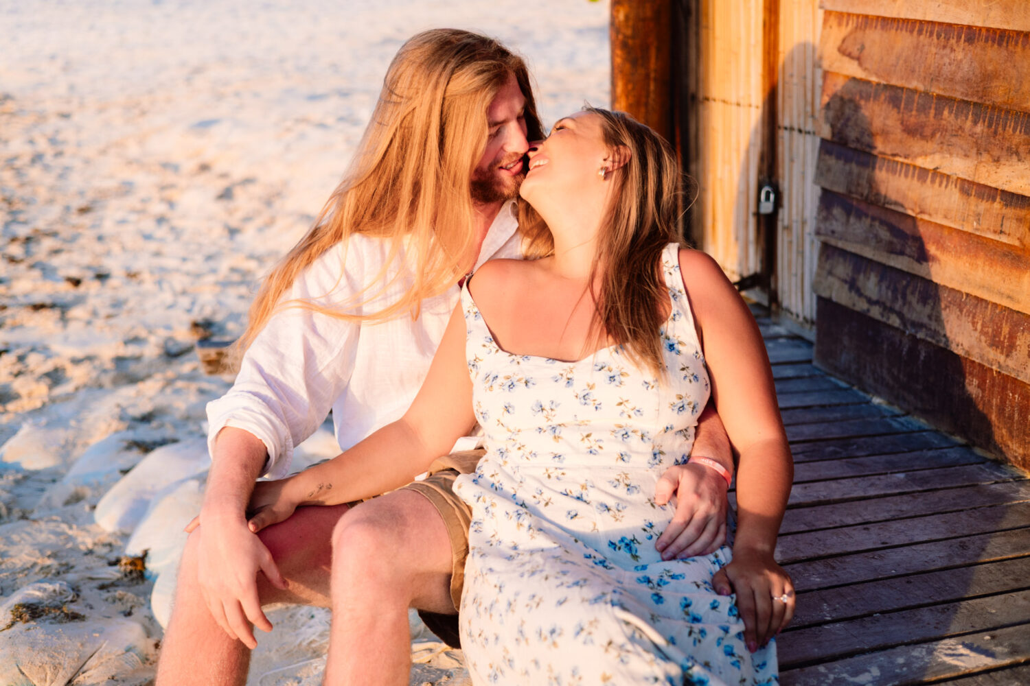 Isla Mujeres couples photoshoot at Playa Norte