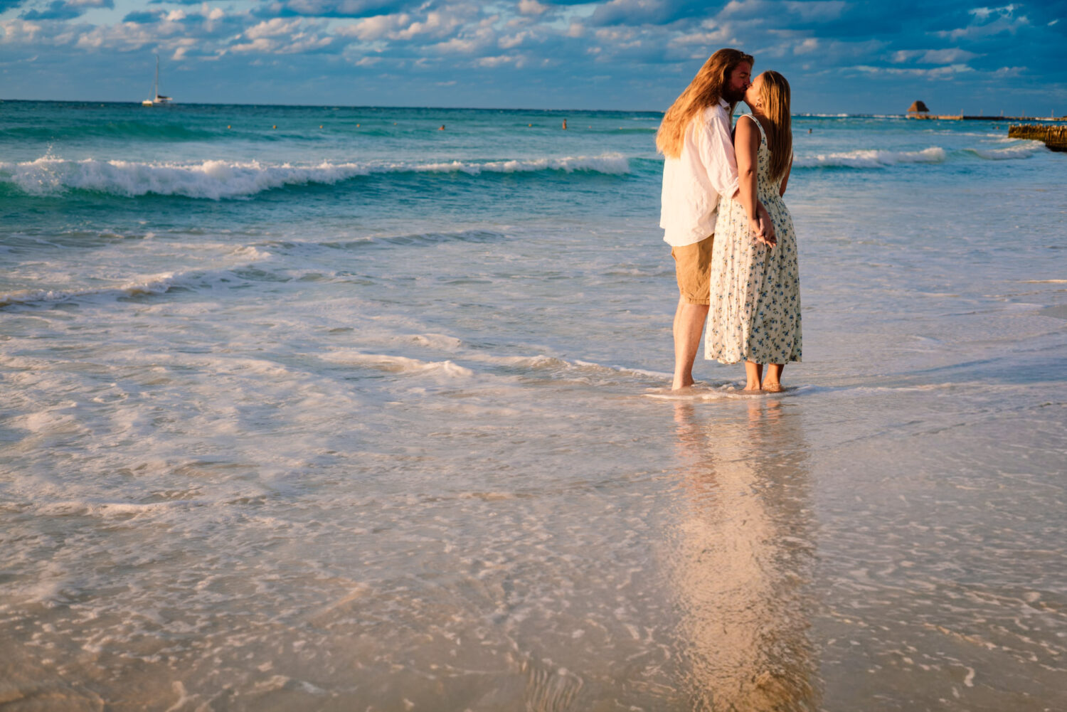 Isla Mujeres beach couples photography Playa Norte