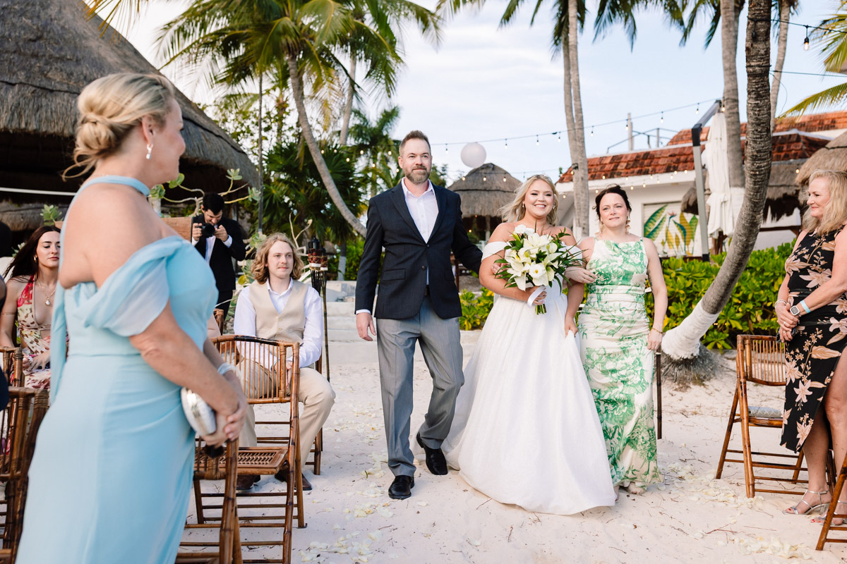Isla Mujeres Mexico beach wedding ceremony emotional moment