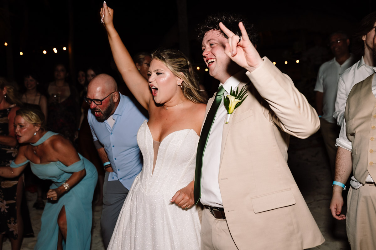 Isla Mujeres beach wedding editorial portraits Nicole and Parker